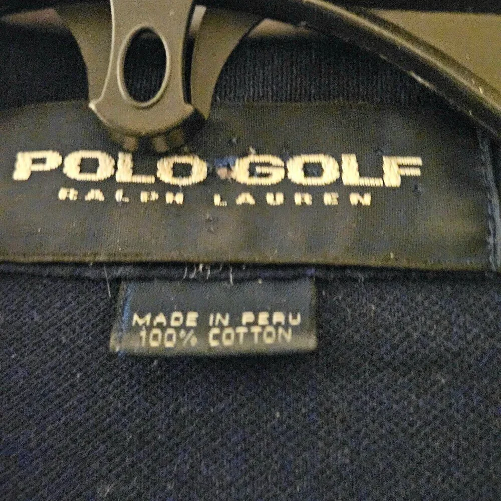 Ralph Lauren Polo golf navy Preppy blue shirt pink pony logo 2XL